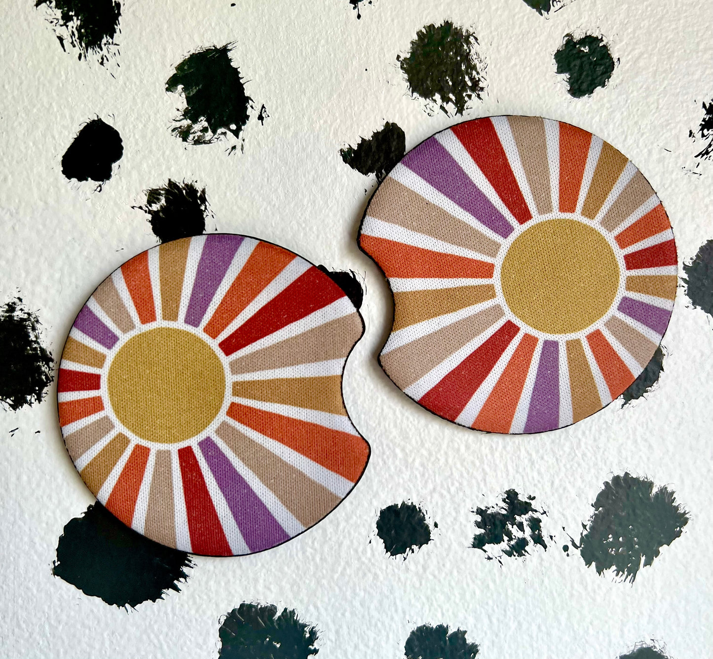 Radiant Sun Car Coaster